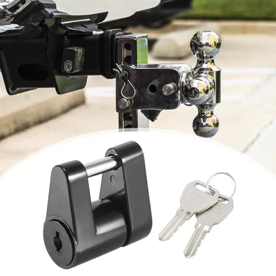 $16.99 • Buy 1/4  Car Hitch Pin Lock Trailer Hitch Lock Trailer Hitch Receiver Set Black