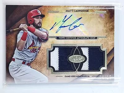 Matt Carpenter 2017 Topps Tier One Autograph /25 Game Used Jersey Auto Cardinals • $44.95