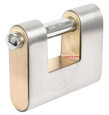 £38.89 • Buy Tri-Circle Stainless Steel Armoured Shutter Garage Gate Padlock Different Size