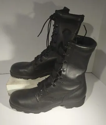 US Army RO Search I Black Leather  U.S. MILITARY ISSUE 9R COMBAT BOOTS NWT • $74.77