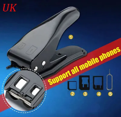 ALL In One MICRO NANO SIM Card Cutter Punch Pin For Iphone 6 Plus 5 5S 5C 4S • £80.24