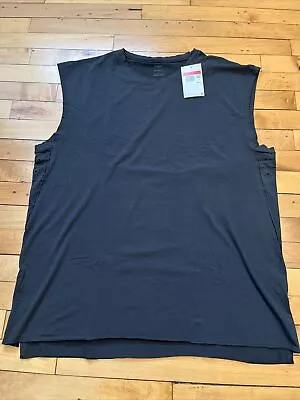 Nike Dri Fit Yoga Tank Training Top Standard Fit Black DM7823-010 Men's Size L • $30