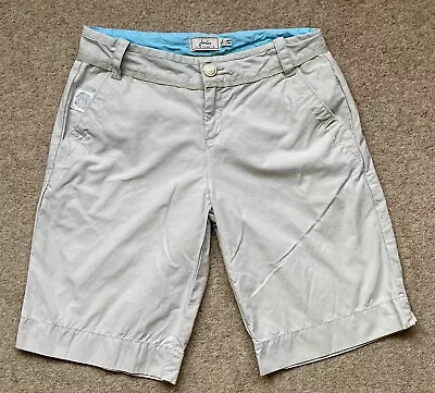 Joules Ship Shape Safari Women’s Shorts Sand Size 10  Zip Fly Good Condition • £14.99