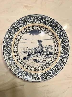 Blue&White Decorative Porcelain Plate Franz Anton Mehlem Bonn Rhineland Germany • $24.99