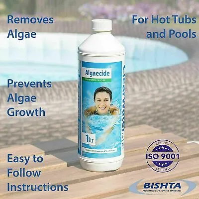 Clearwater 1L Algaecide Chemical Swimming Pool Lay Z Spa Hot Tub  • £11.95