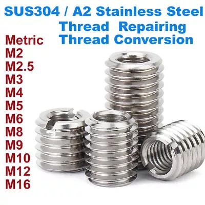 HQ Metric M2 ~ M16 Nut Insert Thread Repairing Metal Threads Conversion SUS304 • £7.52