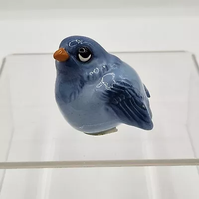Hagen Renaker Chubby Bluebird Miniature Ceramic Figurine EUC 1.5in Mini Vintage • $16.83