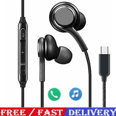 For Samsung Galaxy S22 S21 Ultra S20Fe USB C Type C Earphones Headphones Earbuds • £3.89