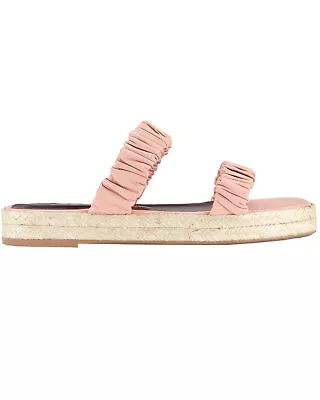 Staud Womens Maya Ruche Espadrille Sandals 38 Dark Blush - NIB $295 • $95