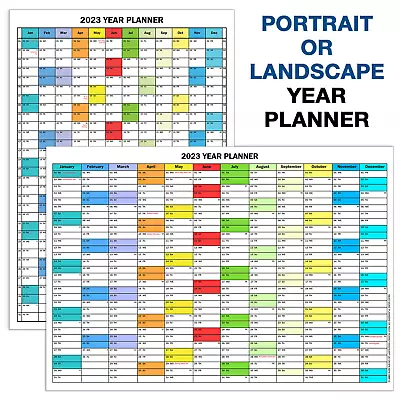 £3.99 • Buy 2023 Year Planner Wall Calendar For Home/Office Unmounted Calendar Print