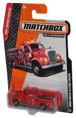 Matchbox MBX Heroic Rescue (2013) Red 1963 Mack B Fire Truck Toy 100/120 • $27.98