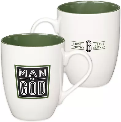 Inspirational Ceramic Coffee & Tea Scripture Mug For Men: Man Of God Encouraging • $9.88