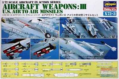 HAS35003 1:72 Hasegawa Weapons Set III - US Air To Air Missiles • $12.14