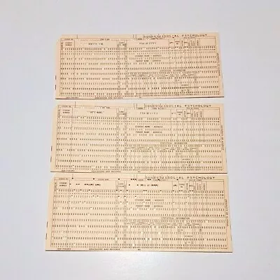 Vintage University Of Alabama Computer Punchcards (QTY 3) Punched • $17.99