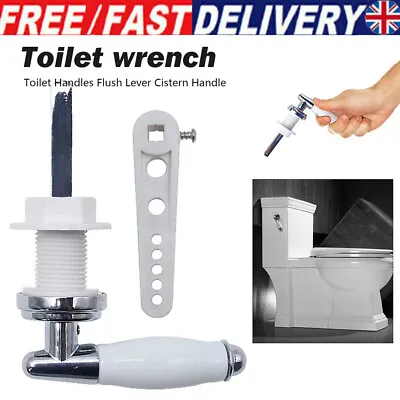 WC Traditional Victorian Style Ceramic Toilet Cistern Handle Flush Lever Arm UK • £9.13