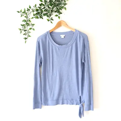 J By J.Crew Women's Blue Supersoft Side Tie Crewneck Sweatshirt Size S Small • $10.98