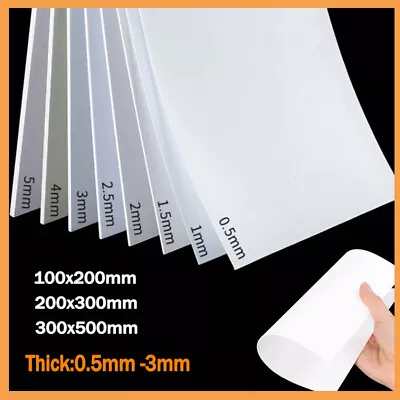 White ABS Plastic Sheet Plastic Plate Board DIY Model 0.5mm 1mm 2mm 3mm 4mm 5mm • £2.03