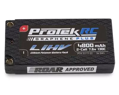 ProTek RC 2S 130C Low IR Si-Graphene + HV LCG Shorty LiPo Battery (7.6V/4800mAh) • $59.99