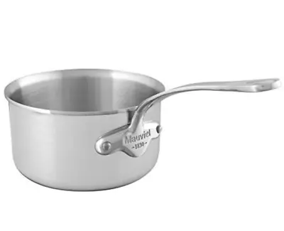 Mauviel M'URBAN 3 Tri-Ply Brushed Stainless Steel Sauce Pan With Cast Stainless • $105