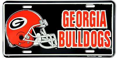 Georgia Bulldogs Car Truck Tag License Plate Helmet Metal Sign University Uga • $8.99