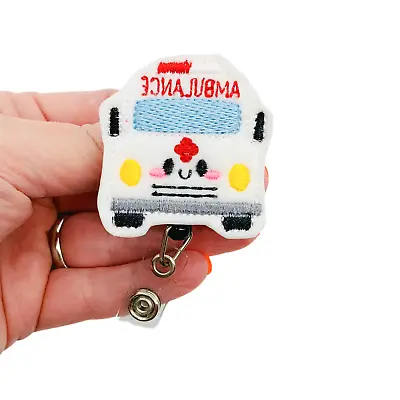 £12.64 • Buy Ambulance Badge Reel EMS Retractable ID EMT Name Tag Paramedic Badge Clip Holder