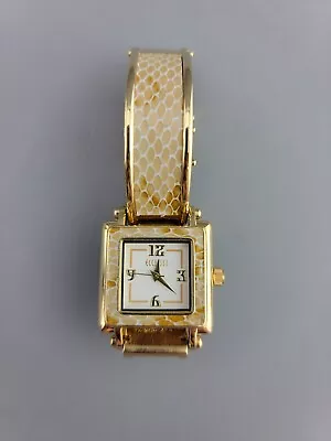 Vintage Rare Ladies Ecclissi 80435 Snake Skin Band / Bezel Gold Japan Quartz  • $49.99