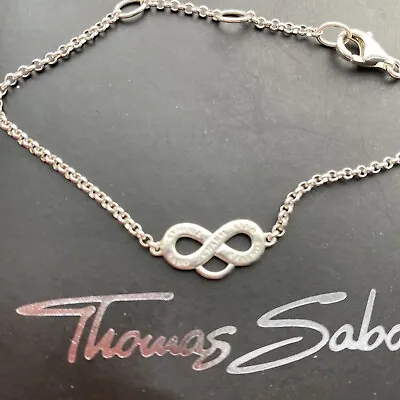 Thomas Sabo Infinity Charm Carrier Bracelet Size 19 Cm But Adjustable • £24.99