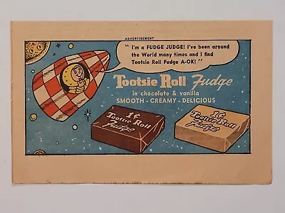 FUDGE JUDGE! 1973 TOOTSIE ROLL Vintage Print Ad Candy Collectible Advertisement • $8.99