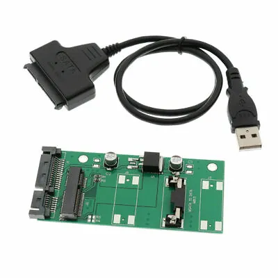 MSATA Adapter MSATA SSD To 2.5inch SATA III 3.0 Adapter Card +USB To MSATA • £7.98