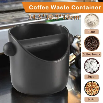 Coffee Waste Container Espresso Grinds Knock Box Tamper Tube Bin Bucket Black OZ • $12.09