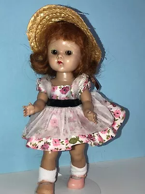 Vintage Vogue Ginny Doll In Her 1957 Tagged Dress • $36