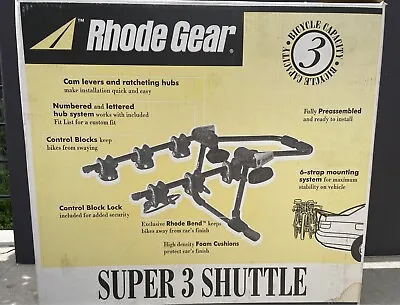 $100 • Buy Rhode Gear Super 3 Shuttle Bike Rack For Car