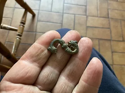 £1 • Buy Post Medieval Dogs? Heads Buckle Connector.Metal Detecting Finds.