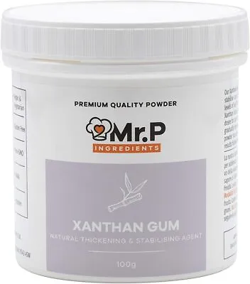 Mr.P Ingredients Xanthan Gum 100g Powder Thickener Stabiliser Ideal For Making  • £7.14