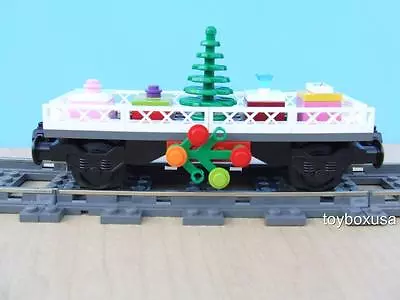 New Lego Christmas Holiday Train Car Built W/ NEW Bricks Fits 10173 10254 • $50.57