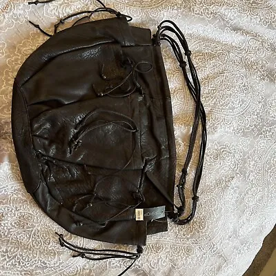 £24.99 • Buy Brand New Black Leather Topshop Bag Handbag Genuine Real Leather Fringe Tassel
