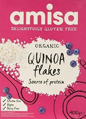 Premium Amisa Quinoa Flakes Organic Gluten Free 400g Amisa Is Made Fast Shippin • £9.44