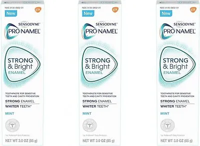 $21.99 • Buy Sensodyne Pronamel Strong And Bright Mint Toothpaste, 3 Oz (Pack Of 3)