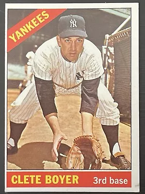 1966 Topps #9 Clete Boyer Of The New York Yankees. Lower Grade. • $2.64