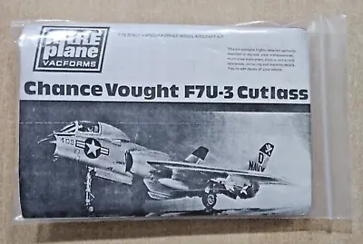 93-105 RARE PLANE 1:72 Scale F7U-3 CUTLASS Vacuum Formed Plastic Model Kit • $11.99