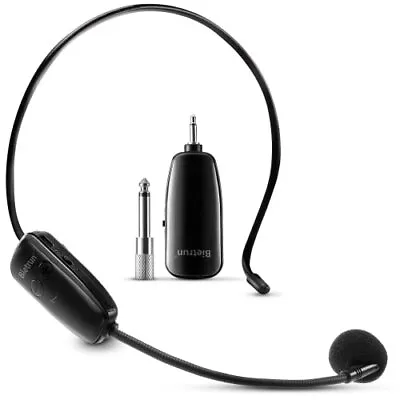 Wireless Microphone Headset UHF Wireless Headset Mic System 160 Ft Range Head... • $40.45