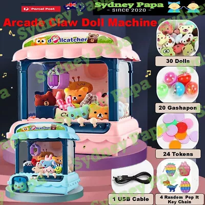 Mini Claw Machine Kids Arcade Doll & Candy Catch Grabber With Lights & Music AU • $54.99