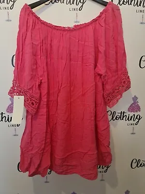 **MASSiVE SALE** Ladies Italian Summer Top Short Pink  • $9.57