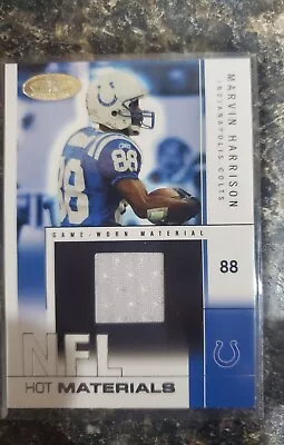 2004 Fleer Nfl Hot Materials Marvin Harrison (game Worn) Jersey # 237/500 Colts • $7.49