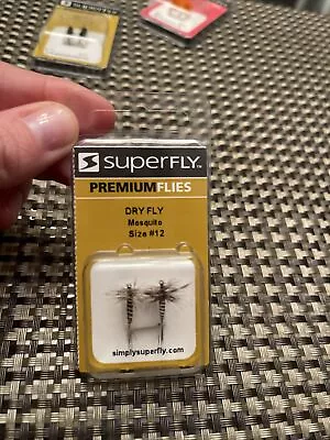 Superfly Premium Flies Fly Fishing Dry Fly Mosquito Size #12 • $3.69