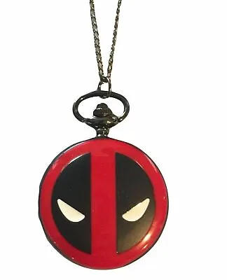 Deadpool Symbol Pocket Watch Pendant Necklace • $18.67