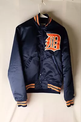 Vintage 90s Detroit Tigers Satin Jacket Starter Size S Made In USA 80s • $99.99