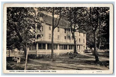 Vermilion Ohio Postcard Hotel Linwood Park Exterior View Building C1940 Vintage • $29.95