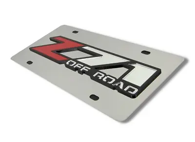 Chrome Chevrolet Z71 Off Road Badge Emblem Premium Steel License Plate 3D Logo • $39.95