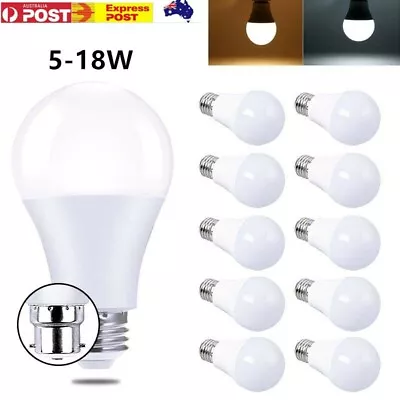 10X LED Bulb 5-18W E27/B22 Globe Light Cool/Warm White Bayonet/Screw Bright Bulb • $14.99